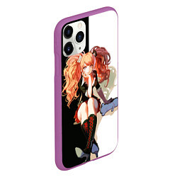 Чехол iPhone 11 Pro матовый Джунко Эношима - Danganronpa, цвет: 3D-фиолетовый — фото 2