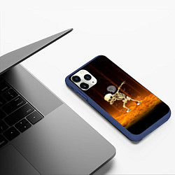 Чехол iPhone 11 Pro матовый Skeletons dab - dark forest, цвет: 3D-тёмно-синий — фото 2