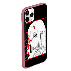 Чехол iPhone 11 Pro матовый Darling in the Franxx: 02, цвет: 3D-малиновый — фото 2