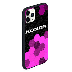 Чехол iPhone 11 Pro матовый Honda pro racing: символ сверху, цвет: 3D-черный — фото 2