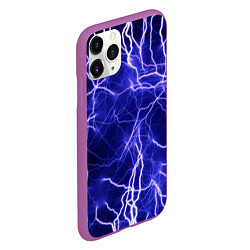 Чехол iPhone 11 Pro матовый Многочисленные молнии, цвет: 3D-фиолетовый — фото 2