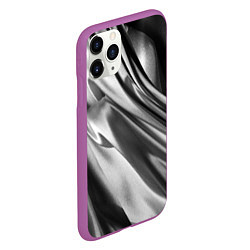 Чехол iPhone 11 Pro матовый Объёмный сатин - текстура, цвет: 3D-фиолетовый — фото 2