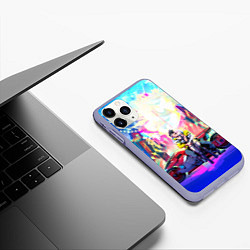 Чехол iPhone 11 Pro матовый Cyberpunk Edgerunners Люси и Дэвид, цвет: 3D-светло-сиреневый — фото 2