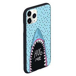 Чехол iPhone 11 Pro матовый Акула просит обнимашек, цвет: 3D-черный — фото 2