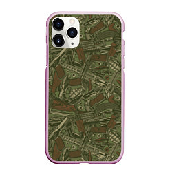 Чехол iPhone 11 Pro матовый Гора оружия, цвет: 3D-розовый