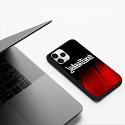 Чехол iPhone 11 Pro матовый Judas Priest red plasma, цвет: 3D-черный — фото 2