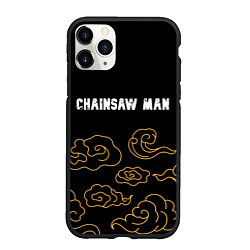 Чехол iPhone 11 Pro матовый Chainsaw Man anime clouds, цвет: 3D-черный