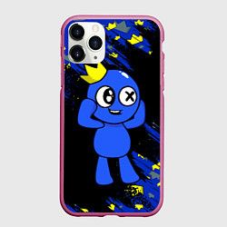 Чехол iPhone 11 Pro матовый Радужные друзья Синий, цвет: 3D-малиновый