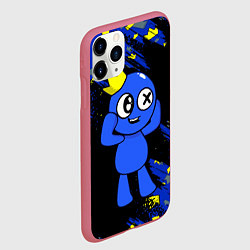 Чехол iPhone 11 Pro матовый Радужные друзья Синий, цвет: 3D-малиновый — фото 2