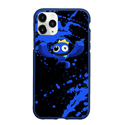 Чехол iPhone 11 Pro матовый Радужные друзья: Синий, цвет: 3D-тёмно-синий