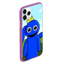 Чехол iPhone 11 Pro матовый Blue: Rainbow Friends, цвет: 3D-фиолетовый — фото 2