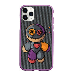 Чехол iPhone 11 Pro матовый Кукла Вуду, цвет: 3D-фиолетовый