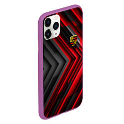 Чехол iPhone 11 Pro матовый Porsche строгий стиль, цвет: 3D-фиолетовый — фото 2