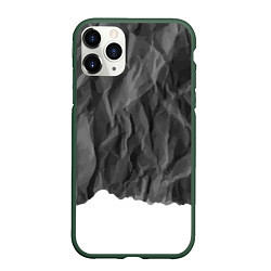 Чехол iPhone 11 Pro матовый Имитация скалы, цвет: 3D-темно-зеленый