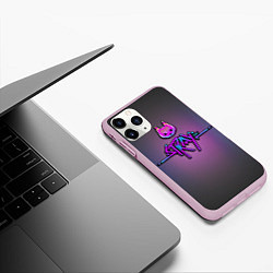 Чехол iPhone 11 Pro матовый Stray logo neon, цвет: 3D-розовый — фото 2