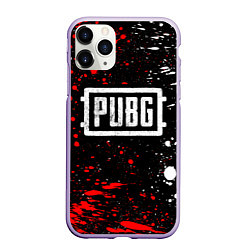 Чехол iPhone 11 Pro матовый PUBG white grunge, цвет: 3D-светло-сиреневый