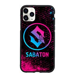 Чехол iPhone 11 Pro матовый Sabaton - neon gradient, цвет: 3D-черный