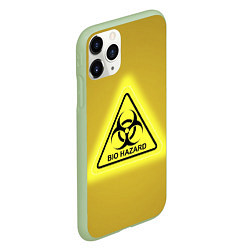 Чехол iPhone 11 Pro матовый Biohazard - биологическая опасность, цвет: 3D-салатовый — фото 2