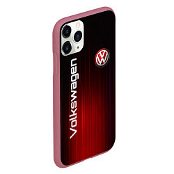 Чехол iPhone 11 Pro матовый Volkswagen art, цвет: 3D-малиновый — фото 2