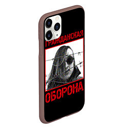 Чехол iPhone 11 Pro матовый Гражданская Оборона - Егор Летов, цвет: 3D-коричневый — фото 2