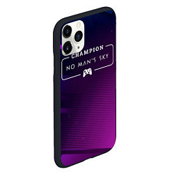 Чехол iPhone 11 Pro матовый No Mans Sky gaming champion: рамка с лого и джойст, цвет: 3D-черный — фото 2