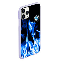 Чехол iPhone 11 Pro матовый BMW fire, цвет: 3D-светло-сиреневый — фото 2