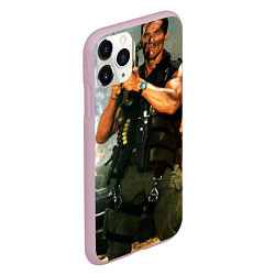 Чехол iPhone 11 Pro матовый Базука Арнольда мем, цвет: 3D-розовый — фото 2