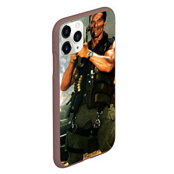 Чехол iPhone 11 Pro матовый Базука Арнольда мем, цвет: 3D-коричневый — фото 2