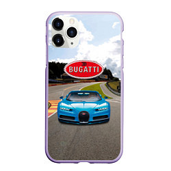 Чехол iPhone 11 Pro матовый Bugatti - motorsport - гоночная трасса, цвет: 3D-светло-сиреневый