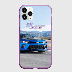 Чехол iPhone 11 Pro матовый Chevrolet Camaro ZL 1 - Motorsport, цвет: 3D-фиолетовый