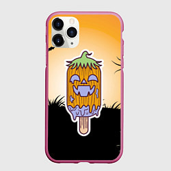 Чехол iPhone 11 Pro матовый Тыквенное мороженое, цвет: 3D-малиновый