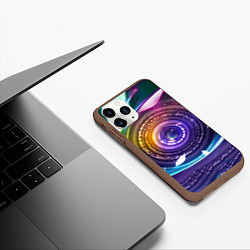 Чехол iPhone 11 Pro матовый Глаз Вселенной, цвет: 3D-коричневый — фото 2