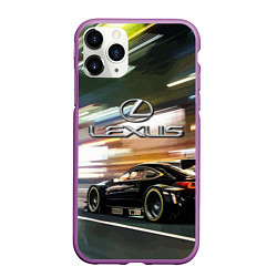 Чехол iPhone 11 Pro матовый Lexus - скорость режим, цвет: 3D-фиолетовый