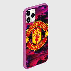 Чехол iPhone 11 Pro матовый Manchester United, цвет: 3D-фиолетовый — фото 2