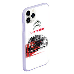 Чехол iPhone 11 Pro матовый Ситроен спорт - эскиз, цвет: 3D-светло-сиреневый — фото 2