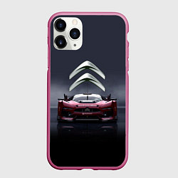 Чехол iPhone 11 Pro матовый Citroen - Racing team - Motorsport, цвет: 3D-малиновый
