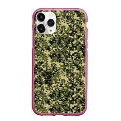 Чехол iPhone 11 Pro матовый Камуфляж Flecktarn Jeitai, цвет: 3D-малиновый