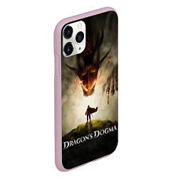 Чехол iPhone 11 Pro матовый Рыцарь и дракон Dragons dogma, цвет: 3D-розовый — фото 2
