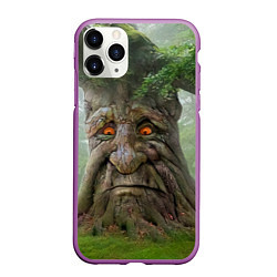 Чехол iPhone 11 Pro матовый Мудрое таинственное дерево, цвет: 3D-фиолетовый