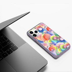 Чехол iPhone 11 Pro матовый Пузырики, цвет: 3D-серый — фото 2