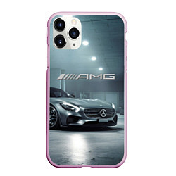Чехол iPhone 11 Pro матовый Mercedes AMG - Motorsport, цвет: 3D-розовый