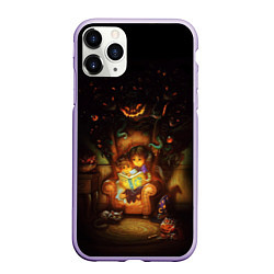 Чехол iPhone 11 Pro матовый Book nightmares, цвет: 3D-светло-сиреневый