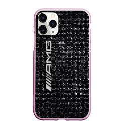 Чехол iPhone 11 Pro матовый AMG - pattern - minimalism, цвет: 3D-розовый