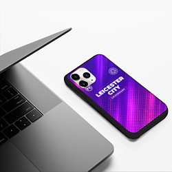 Чехол iPhone 11 Pro матовый Leicester City legendary sport grunge, цвет: 3D-черный — фото 2