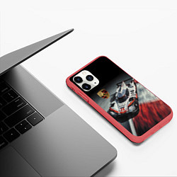 Чехол iPhone 11 Pro матовый Porsche - racing team - motorsport, цвет: 3D-красный — фото 2