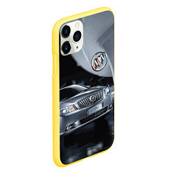 Чехол iPhone 11 Pro матовый Buick в ночном городе, цвет: 3D-желтый — фото 2