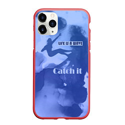 Чехол iPhone 11 Pro матовый Life is a wave, цвет: 3D-красный