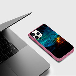 Чехол iPhone 11 Pro матовый Мрачное место, цвет: 3D-малиновый — фото 2