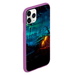 Чехол iPhone 11 Pro матовый Мрачное место, цвет: 3D-фиолетовый — фото 2