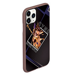 Чехол iPhone 11 Pro матовый Сайно в ромбе, цвет: 3D-коричневый — фото 2